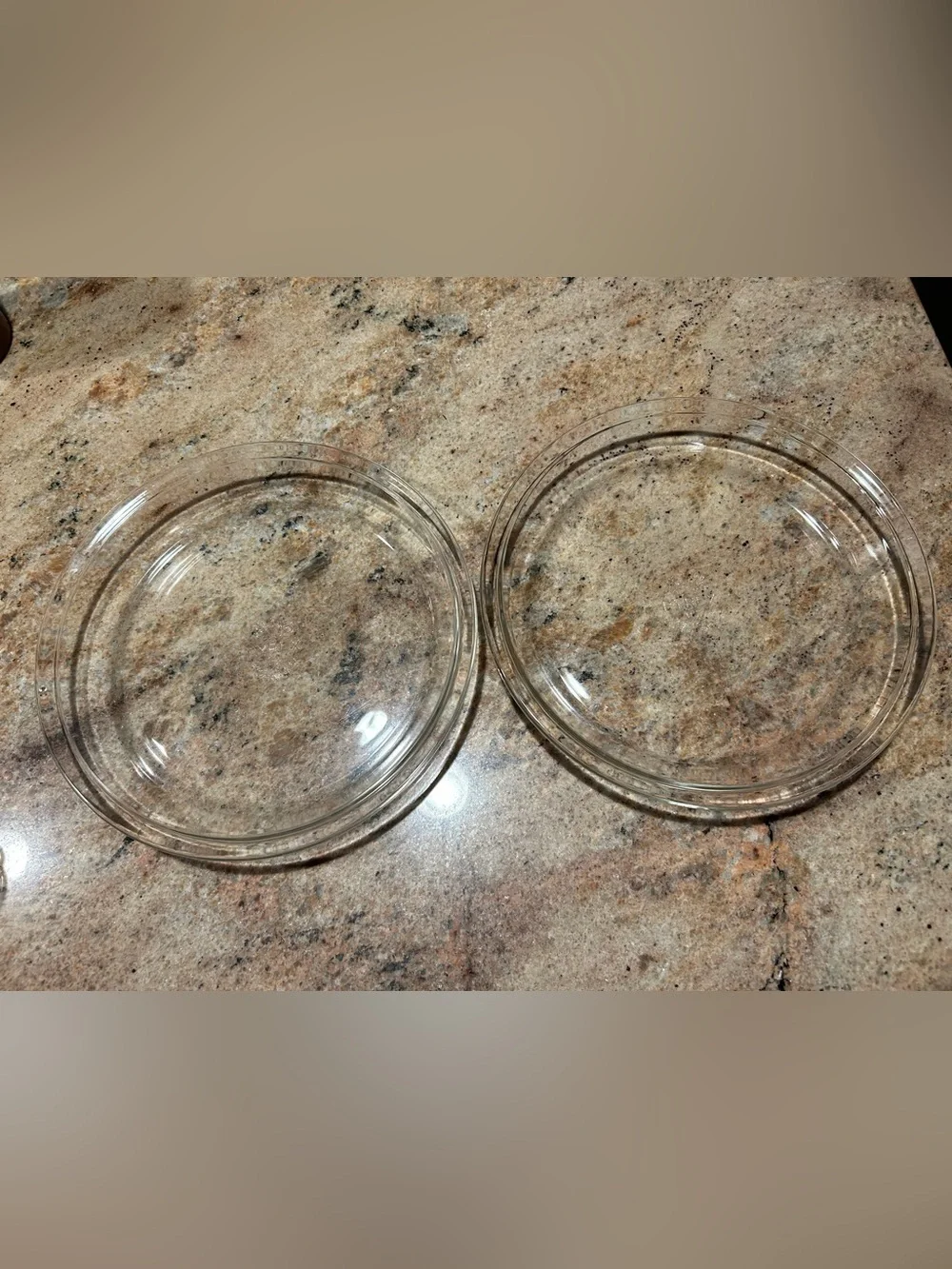 Pyrex TRADE MARK #209 9” Clear Glass Pie Plates Set of 2 Flawless